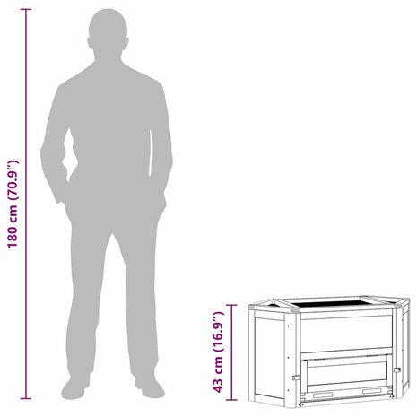 Hamsterkooi 80x40x43 cm massief vurenhout
