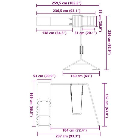Speelhuis massief douglashout