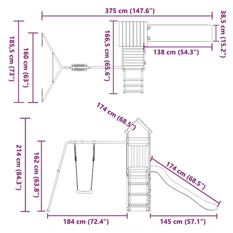 Speelhuis massief douglashout