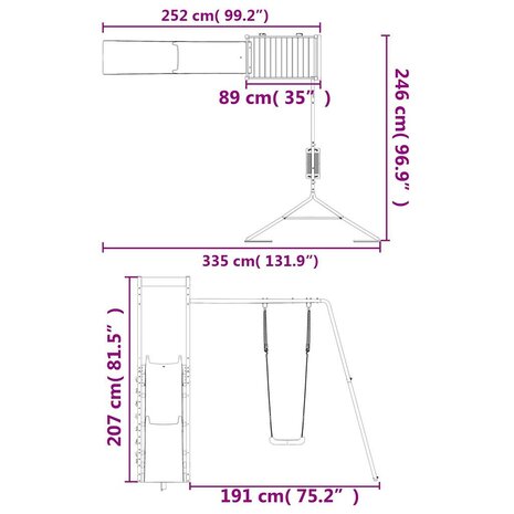 Speelhuis massief grenenhout