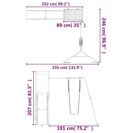 Speelhuis massief douglashout