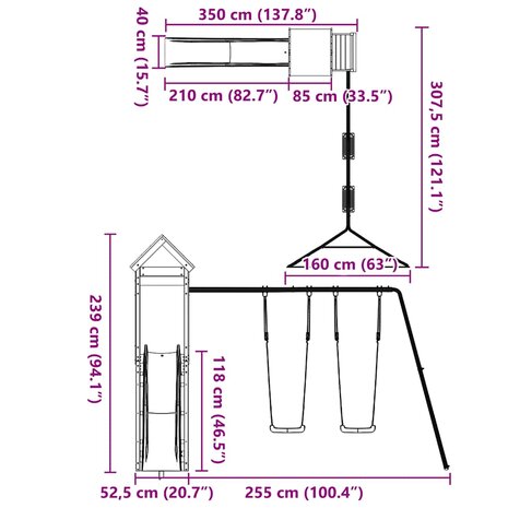 Speelhuis massief douglashout