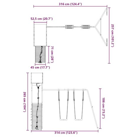 Speelhuis massief douglashout
