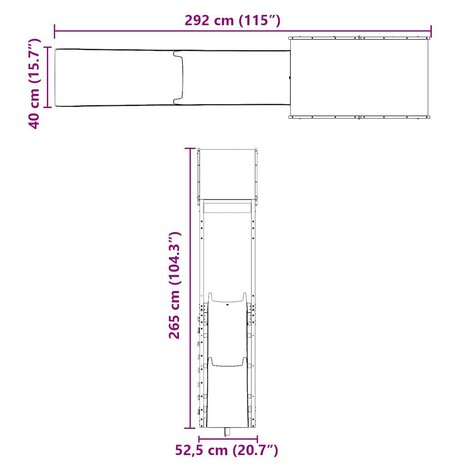 Speelhuis ge&iuml;mpregneerd grenenhout