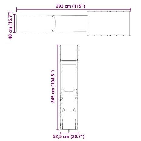 Speelhuis massief grenenhout