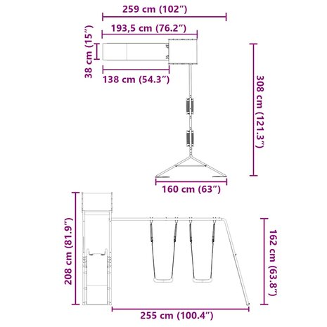 Speelhuis massief grenenhout
