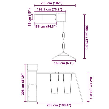 Speelhuis massief douglashout