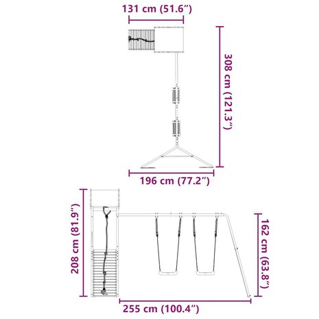 Speelhuis ge&iuml;mpregneerd grenenhout