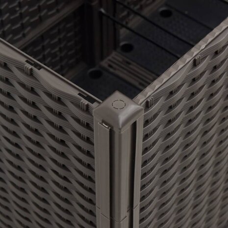 Plantenbak met latwerk 160x40x140 cm polypropeen bruin