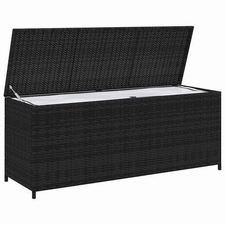 Tuinbox 150x50x60 cm poly rattan zwart