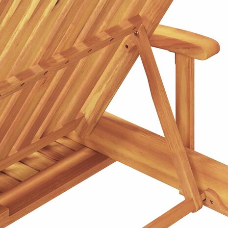 Ligstoel 2 pcs Rood Massief Acaciahout