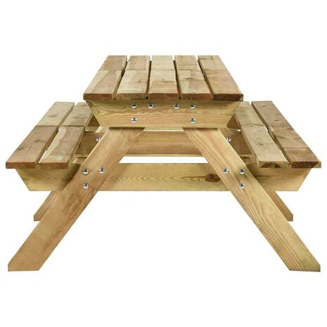 Picknicktafel met banken 220x122x72 cm ge&iuml;mpregneerd grenenhout