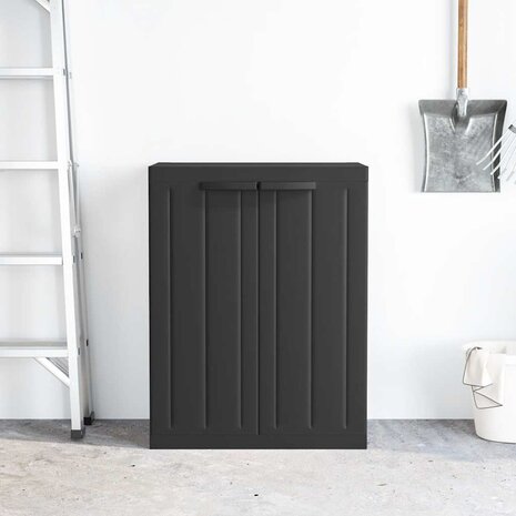 Tuinkast 65x37x85 cm polypropeen zwart