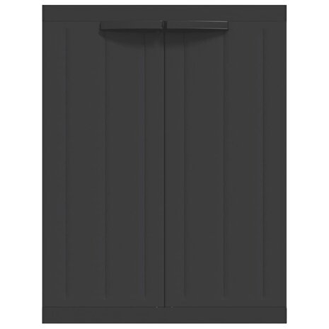 Tuinkast 65x37x85 cm polypropeen zwart