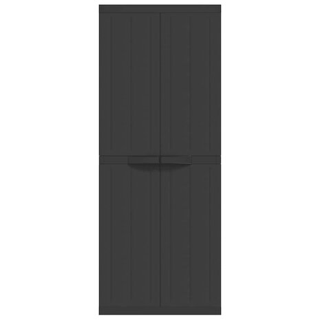 Tuinkast 65x37x165 cm polypropeen zwart