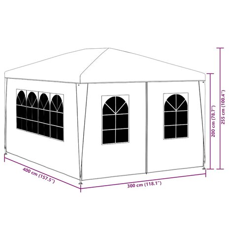 Partytent 3x4 m groen