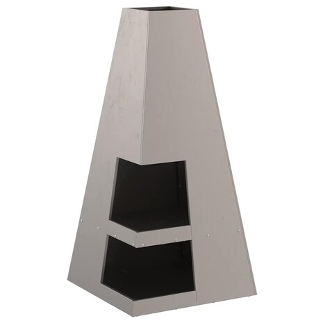 Vuurkorf Bruin 50 x 50 x 100 cm Staal