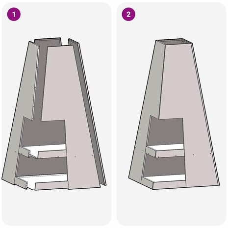 Vuurkorf Bruin 50 x 50 x 100 cm Staal