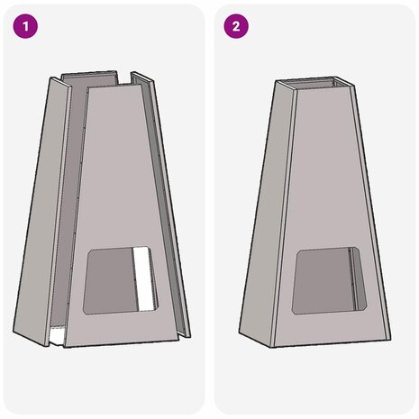 Vuurkorf Bruin 50 x 35 x 100 cm Cortenstaal