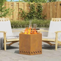 Vuurkorf Bruin 58 x 58 x 51 cm Cortenstaal