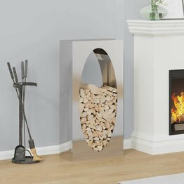 Brandhoutrek 50x23x100 cm roestvrij staal