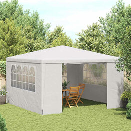 Partytent met zijwanden professioneel 90 g/m² 4x4 m wit