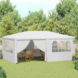 Partytent met zijwanden professioneel 90 g/m² 4x6 m wit
