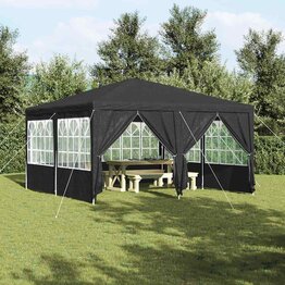 Partytent Antraciet en Wit 400 x 400 x 266 cm