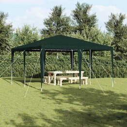 Partytent Groen en Wit 400 x 400 x 266 cm Polyester en staal