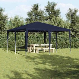 Partytent Blauw en Wit 400 x 400 x 266 cm Polyester en staal