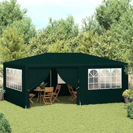 Partytent met zijwanden professioneel 90 g/m² 4x6 m groen