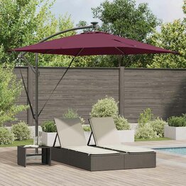 Cantilever Banana Parasol Bordeauxrood 249 x 249 x 250 cm