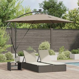 Cantilever Banana Parasol Taupe 249 x 249 x 250 cm
