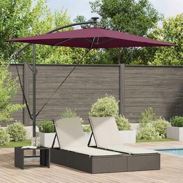 Cantilever Banana Parasol Bordeauxrood 294 x 200 x 254 cm