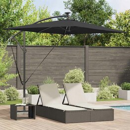 Cantilever Banana Parasol Zwart 294 x 200 x 254 cm