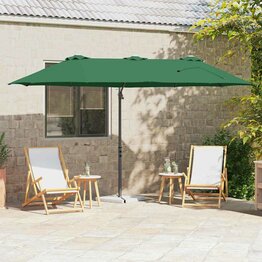 Tuin Cantilever Parasol Groen 372 x 198 x 243 cm