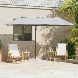 Tuin Cantilever Parasol Zand 372 x 198 x 243 cm