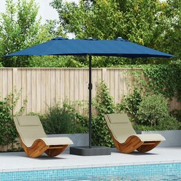 Tuinparasol Blauw 385 x 209 x 244 cm Stof