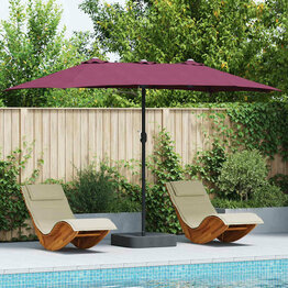 Tuinparasol Bordeauxrood 385 x 209 x 244 cm Stof