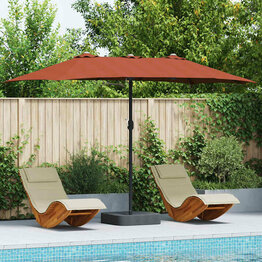 Tuinparasol Terracotta 385 x 209 x 244 cm Stof