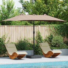 Tuinparasol Taupe 385 x 209 x 244 cm Stof