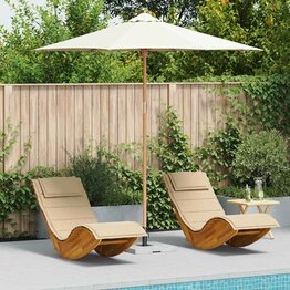 Tuinparasol Crèmewit 270 x 270 x 260 cm Bamboe