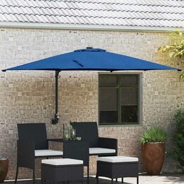 Tuinparasol Blauw en Zwart 248.5 x 247.5 x 160 cm