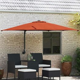Tuinparasol Rood en Zwart 248.5 x 247.5 x 160 cm