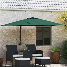 Tuinparasol Groen en Zwart 248.5 x 247.5 x 160 cm