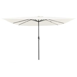Tuinparasol Wit en zwart 295 x 295 x 245 cm Polyester en staal