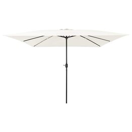 Tuinparasol Wit en zwart 295 x 295 x 245 cm Polyester en staal
