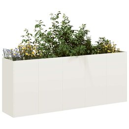 Plantenbak 200x40x80 cm koudgewalst staal wit