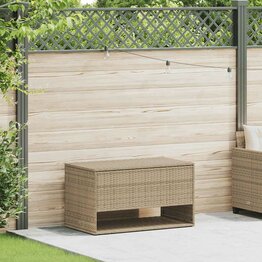 Opbergbox voor buiten 100x55x55,5 cm poly rattan beige