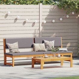 Ligstoel 1-persoon Bruin 200 x 57 x 75cm Massief acaciahout